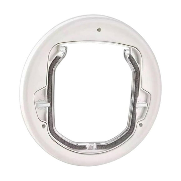 Puerta para mascotas, puerta para gatos, sencilla, interior y exterior, única, con cerraduras de 4 vías Blanco
