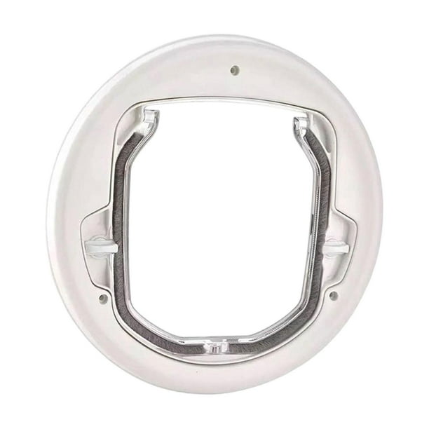 Puerta para mascotas 30x30x3.5cm Puerta sencilla para interiores y exteriores para perros pequeños Blanco