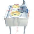 thumbnail image 3 of PreAsion Commercial Double-head High Fire Stove With Baffle and Water Basin Wok Range Burner Stainless Steel 12.2" 110V, 3 of 14