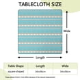 thumbnail image 2 of Blue Ethnic Geometric Pattern Square Fitted Tablecloth with Elastic Edge,Square Table Cover,Washable Elastic Table Cover for Home Kitchen Party Decor 34"x34", 2 of 6