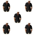 thumbnail image 3 of Sonducket Camisa abotonada para hombre de viaje para niños, fiesta en la piscina de verano, Tops ajustados de Color sólido, ropa de trabajo, Type2 NO2, 3 of 6