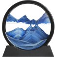 thumbnail image 1 of shiyou-Moving Sand Art Picture - 3D Hourglass Deep Sea Sandscape Liquid Motion Display Frame for Relaxing Desktop Home Office Decor Table Decor Desk Decor Art Desk Blue 10 Inch, 1 of 4