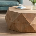 thumbnail image 4 of Triple Tree Modern Durable Concave and Convex MDF Coffee Table, Natural 38" Emboss, 4 of 9