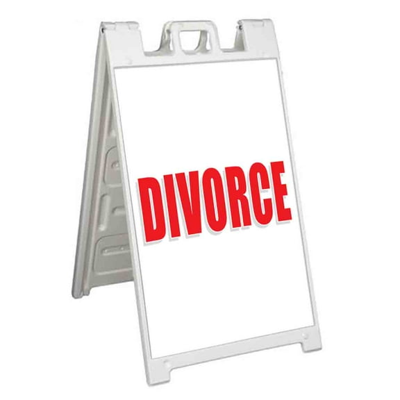 Divorce (24" X 36") Standard A-Frame Signicade, Includes Decal Applied To Stand