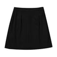 thumbnail image 4 of JTieacloth Corduroy Skirt High Waisted Button Down Mini A Line Fall Winter Short Skirt With Pockets Casual Stretch Comfort Fit,Skirt for Women(Black), 4 of 4