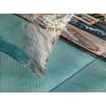 thumbnail image 4 of Ambesonne Turquoise Quilted Bedspread Set 3 Pcs, Seascape Ocean Coast, Queen Size, Turquoise, 4 of 5