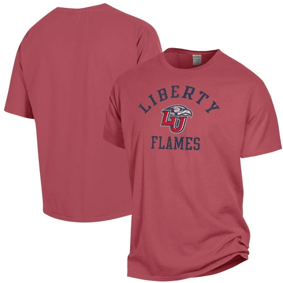 Men's ComfortWash Red Liberty Flames Arch Logo Garment Dyed T-Shirt