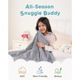 thumbnail image 6 of Sivio Kids Weighted Blanket 5lbs for Sofa Bed, Soft Breathable All-Season Heavy Blankets for Better Sleep, Machine Washable, 36" x 48" Gray, 6 of 10