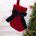 thumbnail image 3 of Mini Christmas Stocking Ornaments Small Velvet Christmas Socks with Bow Xmas Tree Hanging Decor for Holiday Party Home Fireplace Mantel Decoration, Set of 1 Miniature Stocking, 7.5 X 5.1 In, 3 of 6