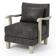 thumbnail image 4 of Furniture of America Ciela Faux Leather Accent Chair in Light Gray (Set of 2), 4 of 6