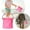 Pink, variant on Collapsible Bucket 5 Gallon Bucket Multifunctional Portable Collapsible Wash Basin Folding Buckets