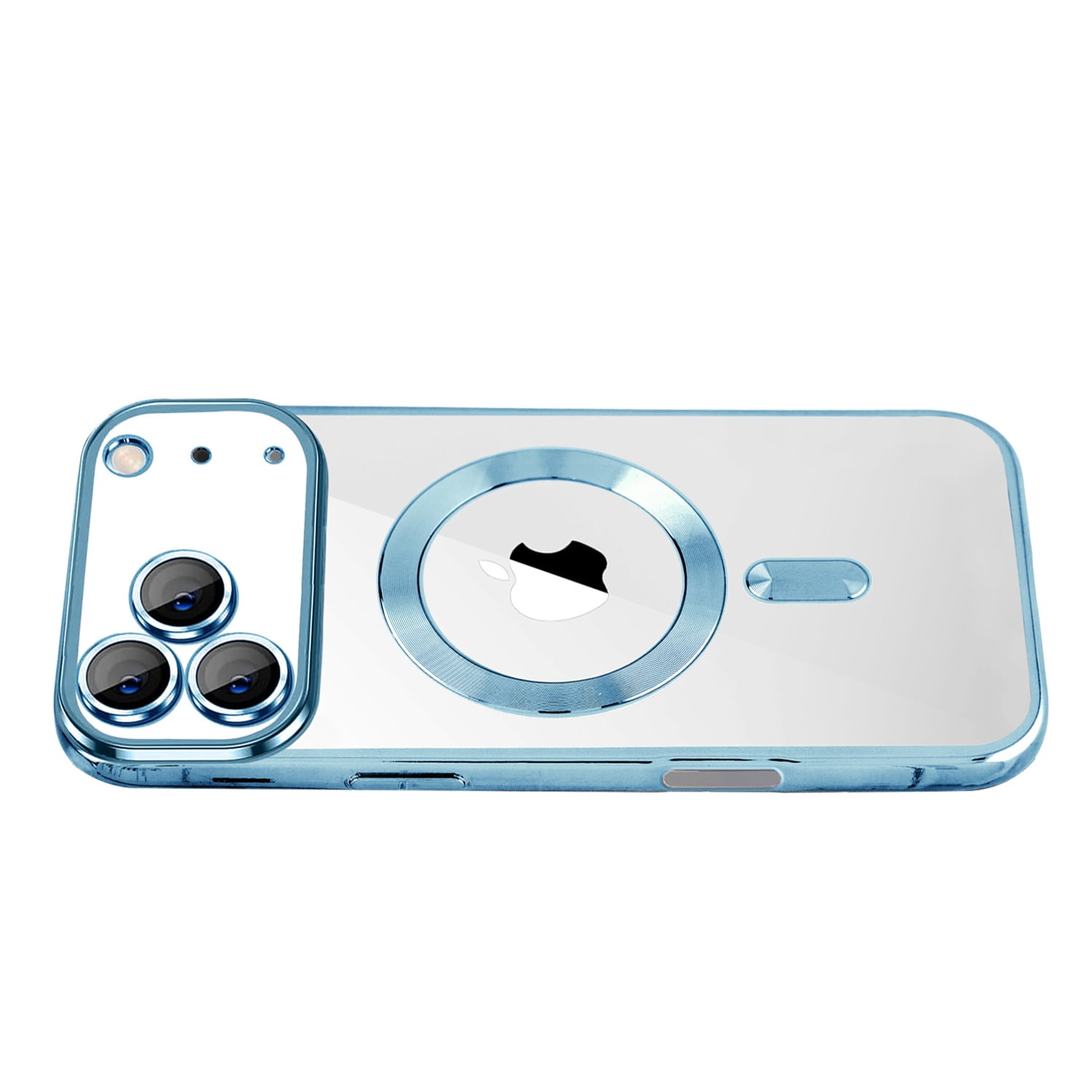 Crystal Transparent MagSafe Compatible Case for iPhone 17 Pro Max - Blue
