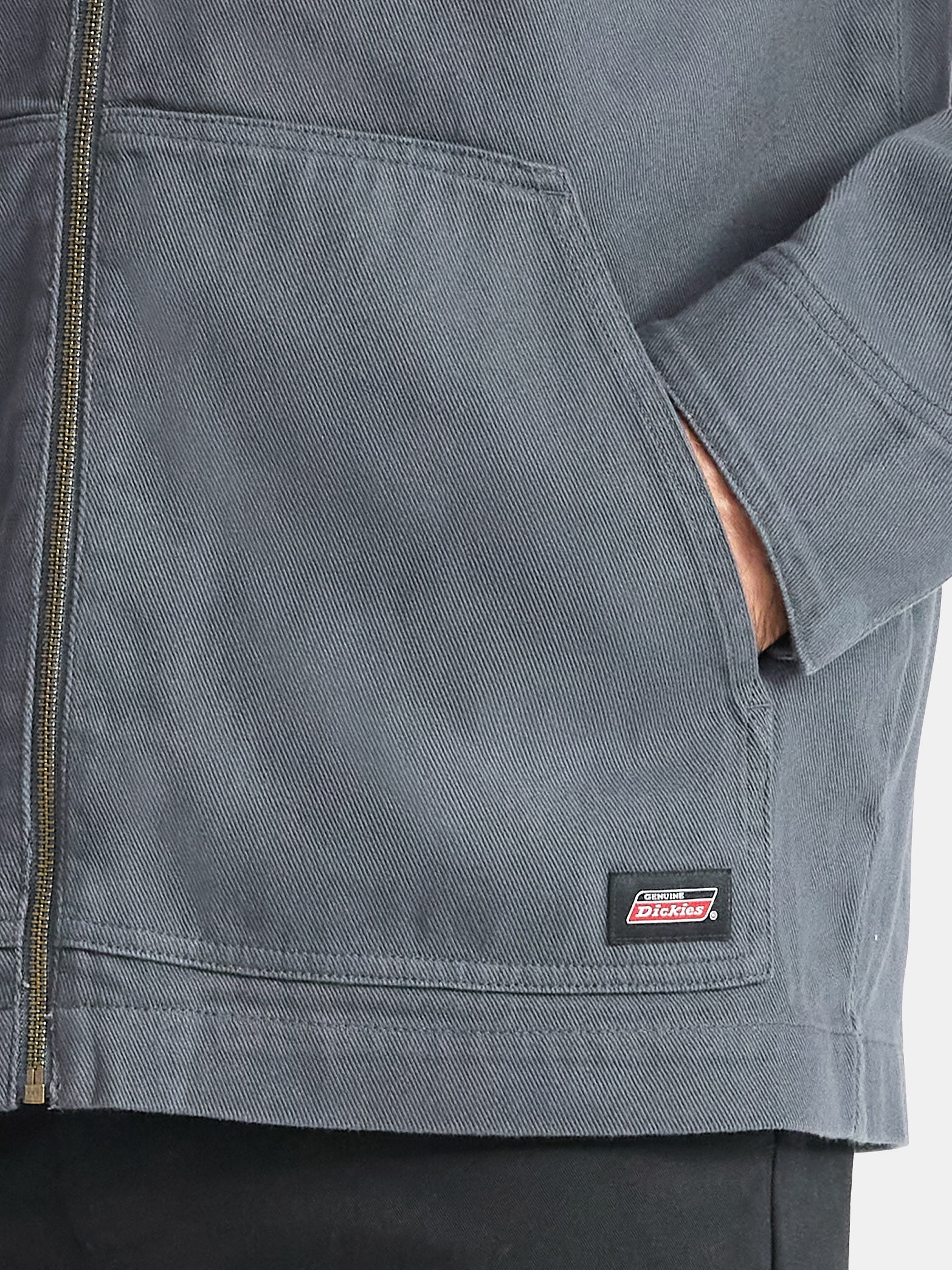 Genuine Dickies Men’s Cotton Twill Zip Jacket, Lightweight, Sizes S-3XL