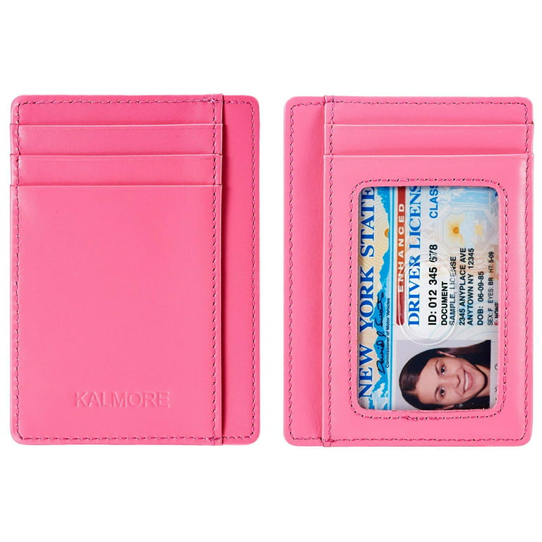 New Leather Minimalist Front Pocket Wallet RFID Protected Credit Card Holder