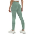 thumbnail image 4 of Gamivast Yoga Leggings for Women High Waist Striped Compressions Tight Leggings Tummy Control Butt Lifting Running Gym Pants Stretchy Workout Athletic Pant, 4 of 6