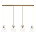 thumbnail image 5 of Innovations Lighting  Newton Cone - 4 Light 8" Cord Hung Linear Pendant Brushed Satin Nickel/Light Smoke, 5 of 5