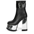 thumbnail image 2 of Jeffrey Campbell Robotic Black Silver Metallic Fashion Platform High Heel Boots, 2 of 5