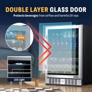 Newair 177 Can Beverage Refrigerator, Built In Mini Fridge in Stainless Steel