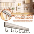 thumbnail image 2 of Self adhesive Hooks Rack Wall Mounted Kitchen Utensils Holder Hook Row V4R9, 2 of 8