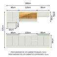 thumbnail image 3 of Cocina Integral Completa Modular Madesa Genova 280cm BB 16, 3 of 10