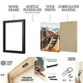 thumbnail image 5 of White 6x8 Picture Frame Wood Gallery Wall Modern - 6 x 8 Poster Frame, 5 of 10