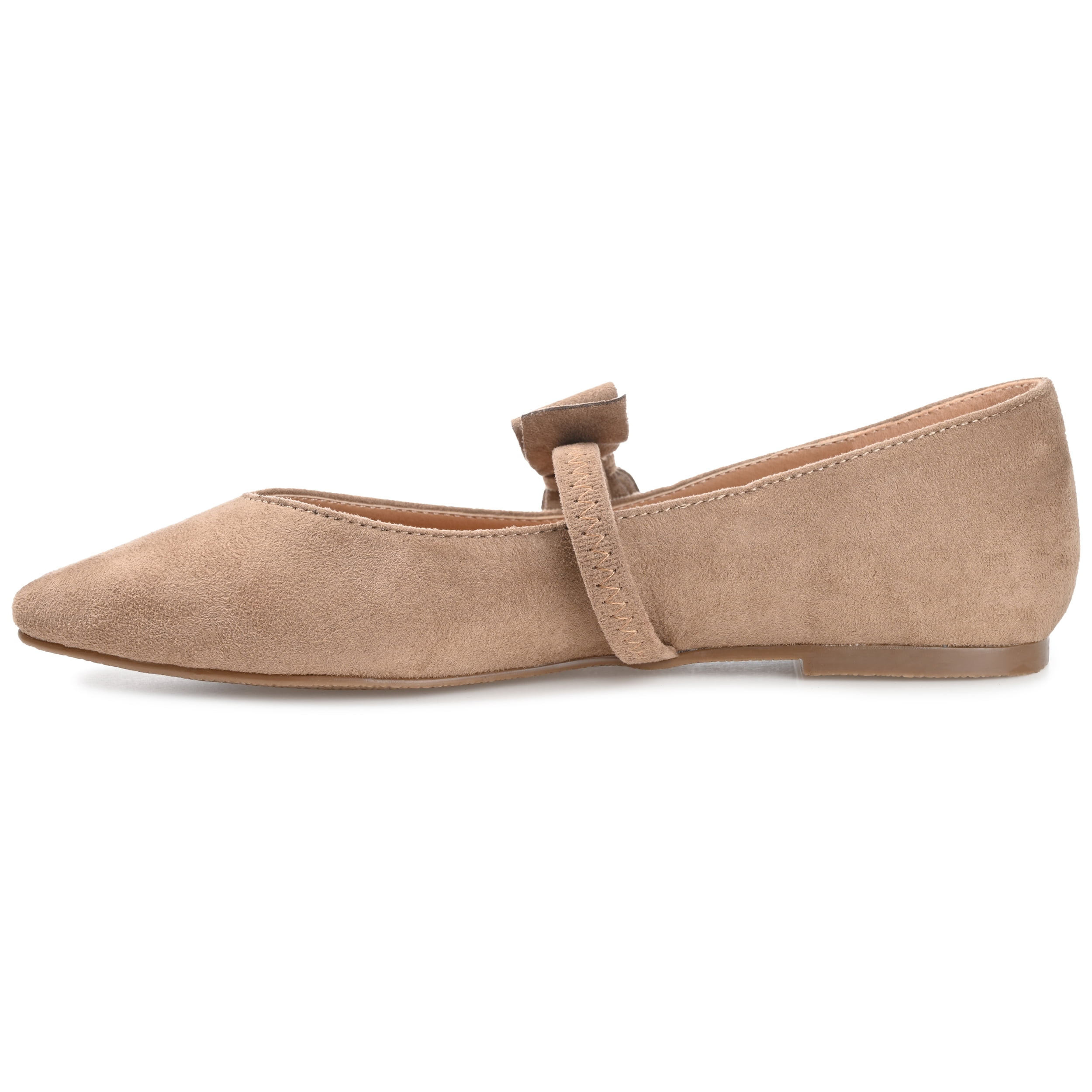 Journee Womens Aizlynn Ballet Pointed Toe Slip On Dress Flats, Widths Available