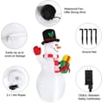 thumbnail image 3 of 5 FT Christmas Inflatable Snowman Outdoor Decoration with Rotating LED Lights, Blow Up Snowman Yard Decor for Xmas Holiday Party Garden Decorations, 3 of 11