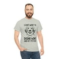 thumbnail image 5 of I Just Want To Drink Wine And Pet My Dog Unisex Heavy Cotton Tee, 5 of 9