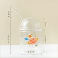 thumbnail image 2 of Glass with lid and straw, 430ml, Transparent, 2 of 5