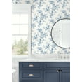 thumbnail image 4 of NextWall Blue Sketched Floral Peel and Stick Wallpaper, 4 of 8