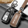 thumbnail image 4 of Estuche para llaves Odyssey para 22 modelos Audi A4l, nuevo Q56aodi1800l, carcasa para hombre Q2l A3l, A7l, bolsa para coche Q6, protección para llaves de vehículo, 4 of 5