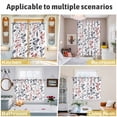 thumbnail image 5 of Grey Red Botanical Kitchen Curtains Window Panels, Watercolor Spring Floral Summer Leaf Insulated Window Treatment Curtain, Grommet Curtains for Bedroom/Living Room/Bathroom, 2 Piece 52"Wx84"L, 5 of 8