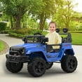 thumbnail image 2 of 12V Electric Ride on Truck Car w/Remote Control,Twin 35W Motors,2.5MPH Max Speed| 66LB Capacity, Bluetooth, LED Lights & Music | Birthday Gifts for Boys Girls, 2 of 8