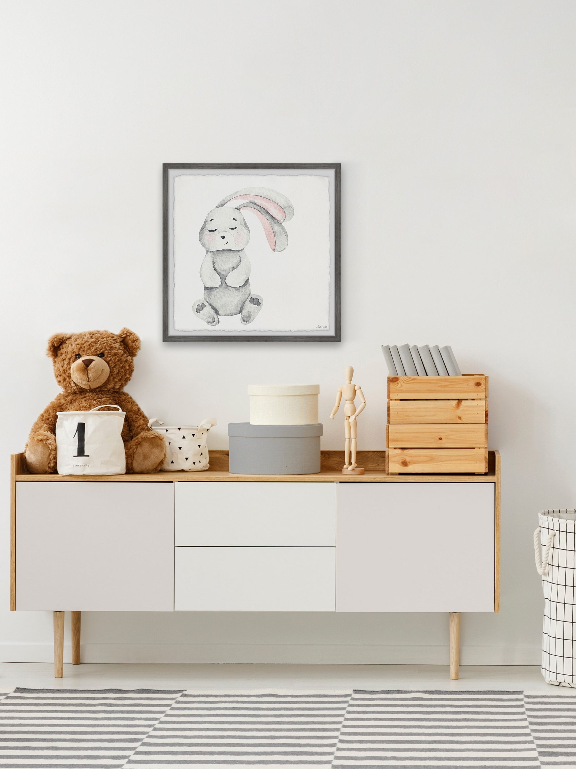 Marmont Hill Sleeping Bunny Framed Wall Art