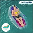 thumbnail image 5 of Swimways Dry Float Lounger Pool Float, Translucent Inflatable Recliner Chair for Adults with Fast Inflation, Foot Rest & Cup Holder, 5 of 10