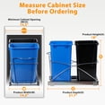 thumbnail image 4 of HomGarden Dual 35Qt Pullout Trash Garbage Can, 8.7Gal Capacity Under Kitchen Cabinet, Blue Black, 4 of 14
