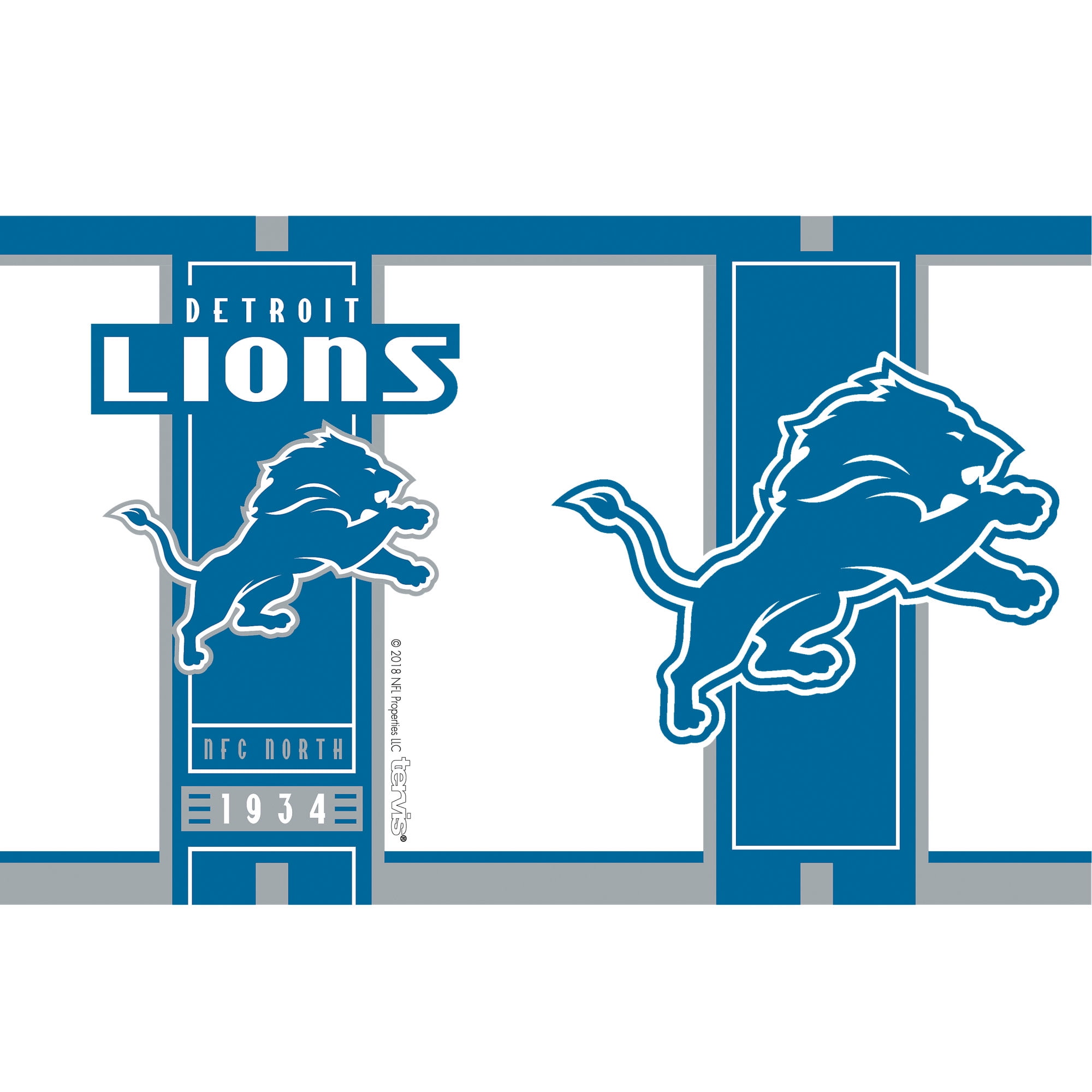 Detroit Lions Tumbler Cup With Straw Sports Football