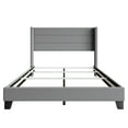 thumbnail image 5 of Home Design Niles Twin Upholstered Panel Bed Frame with Wingback Headboard and Foam-Padded Support, Gray, Easy Assembly, 5 of 11