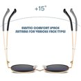 thumbnail image 4 of Jumpingount Gafas de sol para niñas, almohadilla para la nariz transpirable polarizada portátil, gafas lavables a la moda a prueba de sol, gafas para Cadenas y cordones para anteojos Gris Jumpingount AP011614-02, 4 of 6