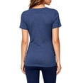 thumbnail image 5 of Noric Women V Neck Short Sleeve Maternity Nursing T-Shirt Side Ruched Slim Fit Pregnancy Soft Casual Pullover Top, 5 of 9