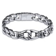 thumbnail image 3 of Mens Sturdy Stainless Steel Bracelets Motorcycle Biker Chain Bracelet Wristband, 3 of 11