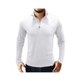 thumbnail image 1 of SAYOO Camiseta de manga larga para hombre, cuello alto, color sólido, jersey con escote de cremallera suave, tops informales ajustados para hombre SAYOO S M L XL XXL, 1 of 7