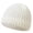White, variant on Kid's Rib Knit Cuffed Beanie Hat Stretch Acrylic Winter Hat Thick Warm Snow Ski Cap
