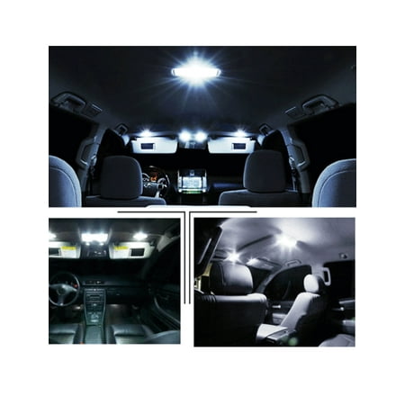 10pcs White Led Lights Interior Package Kit For Toyota