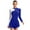 Blue, variant on Alvivi Sparkly Rhinestone Figure Ice Skating Dress for Women Long Sleeve Ballet Skirted Leotard Purple M