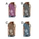 thumbnail image 5 of Guardurnaity Mujer Impreso Cuello Manga Corta Túnica Camisa Prendas para la parte del cuerpo Púrpura XXL Guardurnaity AP001768-05, 5 of 5