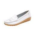 thumbnail image 2 of Viluyesy Womens Wedge Loafers, Arch Support Non-Slip Soft Sole Shallow Comfort Breathable Shoes White, 2 of 5