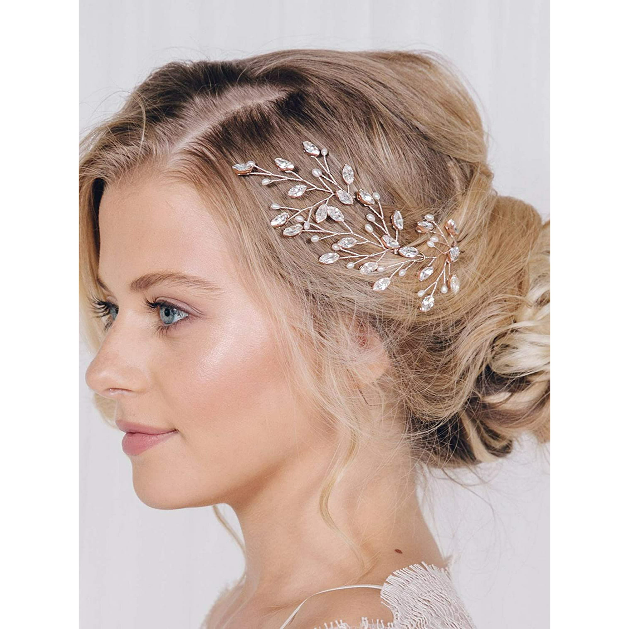 Bridal Hair Accessories Pearl Crystal Hair Pins Hair Clips Bobby Pin  Wedding Party Evening Headpiece Head Wear (pack of 3) (silver) | Walmart  Canada