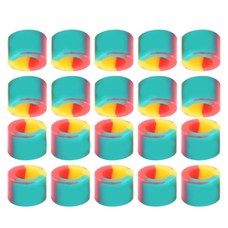 BOKYAN 20pcs Fishing Rod Stop Ring 3 Colors Pole Anti-Skid Circle Rubber Silicone Fishing Tackle Size S (3.94 inches / 10 cm)