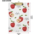 thumbnail image 3 of 12.5"x9" Red Apples Clipboards, Standard A4 Letter Size Nursing Clipboard with Low Profile Metal Clip Decorative Clip Board for Office Supplies,Gold, 3 of 7